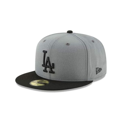 Grey Los Angeles Dodgers Hat - New Era MLB Storm Basic 59FIFTY Fitted Caps USA2165038